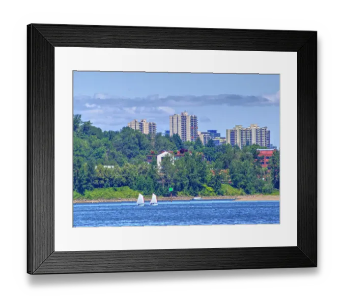 Framed Print : Portland River Cityscape Framed Print : Portland River Cityscape