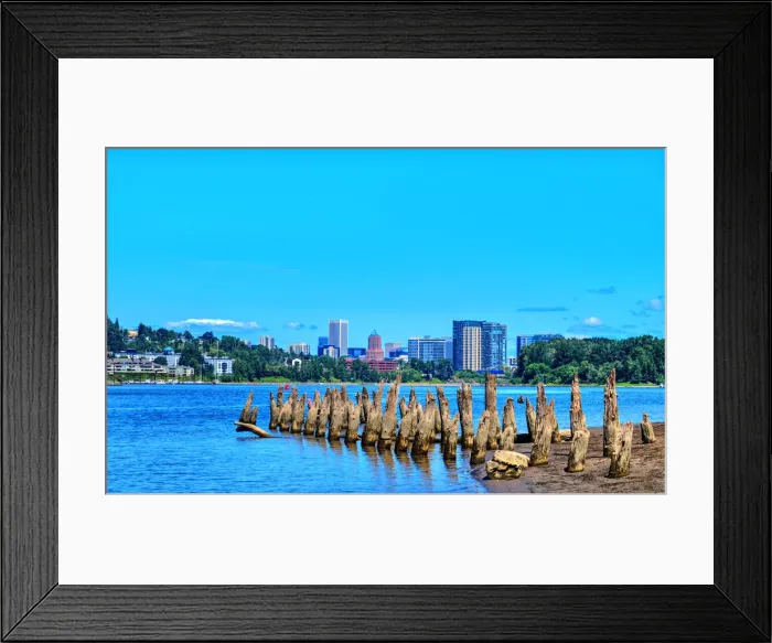 Framed Print : Portland Cityscape Framed Print : Portland Cityscape