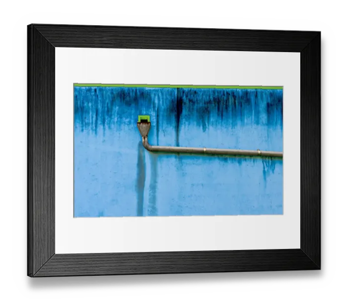 Framed Print : Old Blue Wall Framed Print : Old Blue Wall