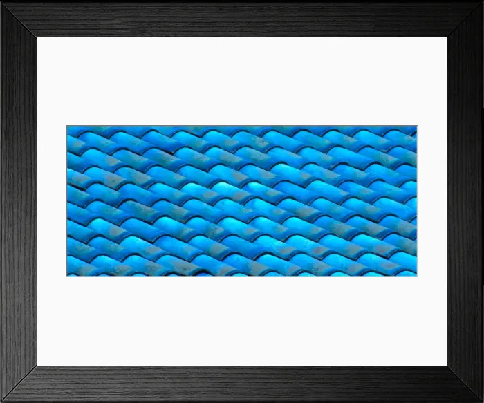 Framed Print : Blue Terra-Cotta Tiles Framed Print : Blue Terra-Cotta Tiles