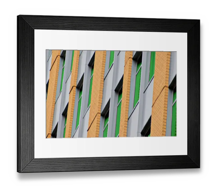 Framed Print : Green Glass Tower Framed Print : Green Glass Tower