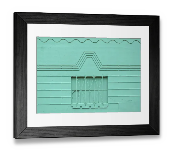 Framed Print : Broken Turquoise Window Framed Print : Broken Turquoise Window
