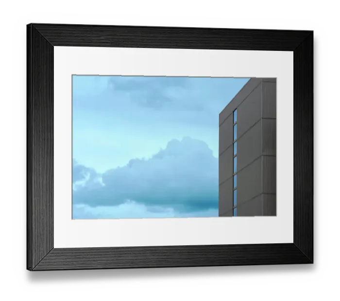 Framed Print : Steel Sky. A color photograph of a metallic commercial building in downtown Portland Framed Print : Steel Sky. A color photograph of a metallic commercial building in downtown Portland