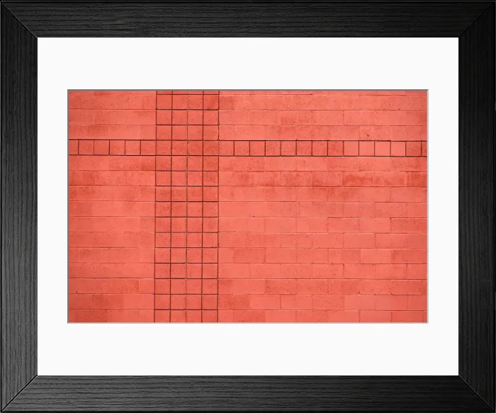 Framed Print : Red Concrete Wall Framed Print : Red Concrete Wall