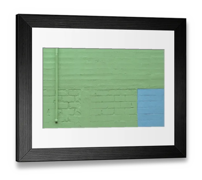 Framed Print : Green and Blue Wall Framed Print : Green and Blue Wall