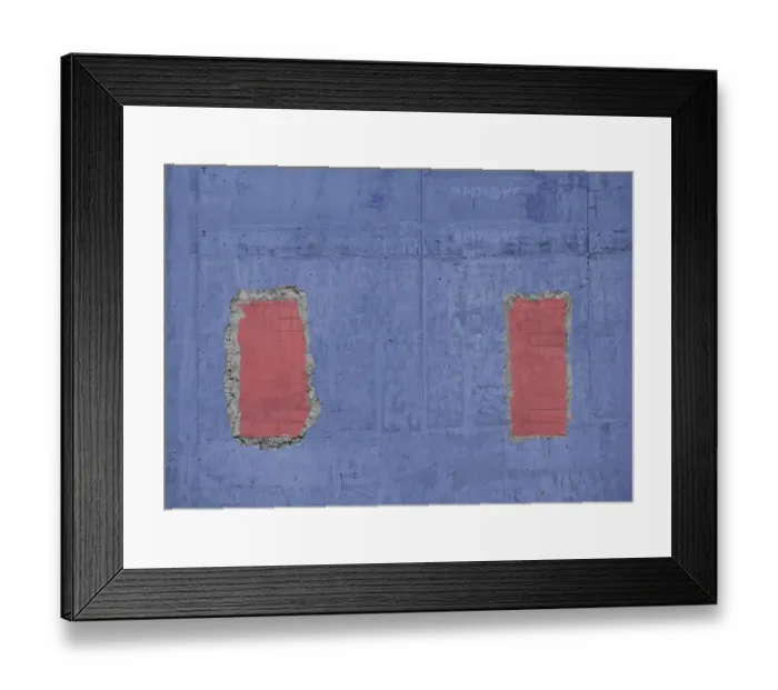 Framed Print : Red Concrete Windows Framed Print : Red Concrete Windows