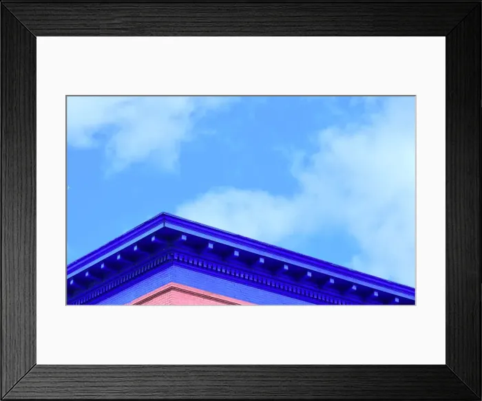 Framed Print : Blue Brick Sky Framed Print : Blue Brick Sky