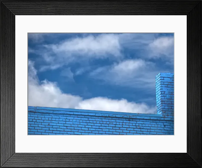 Framed Print : Sky Blue Bricks Framed Print : Sky Blue Bricks