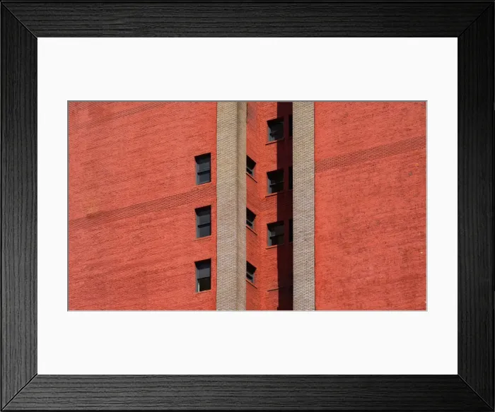 Framed Print : White Brick Stripes Framed Print : White Brick Stripes