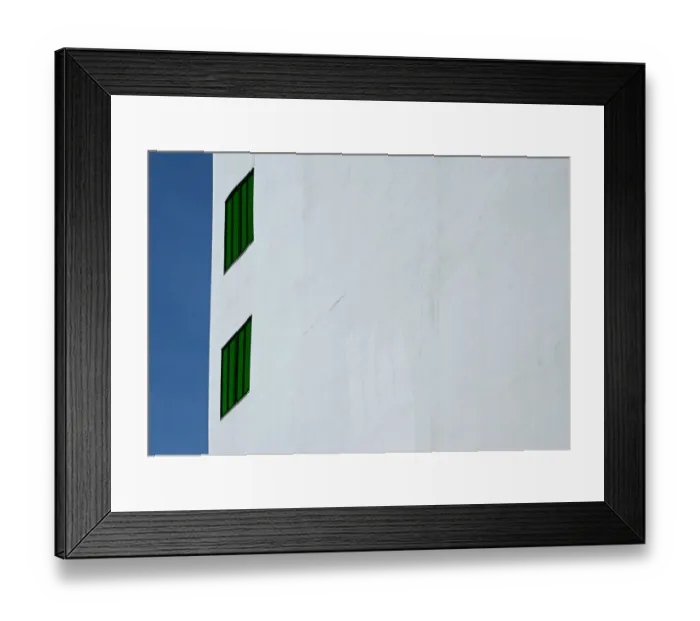 Framed Print : Two Green Windows