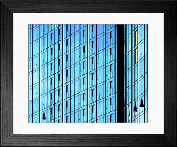 Framed Print : Blue Glass Windows Framed Print : Blue Glass Windows