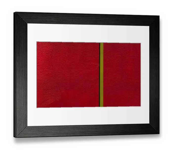 Framed Print : Red Wall With Yellow Pipe Framed Print : Red Wall With Yellow Pipe