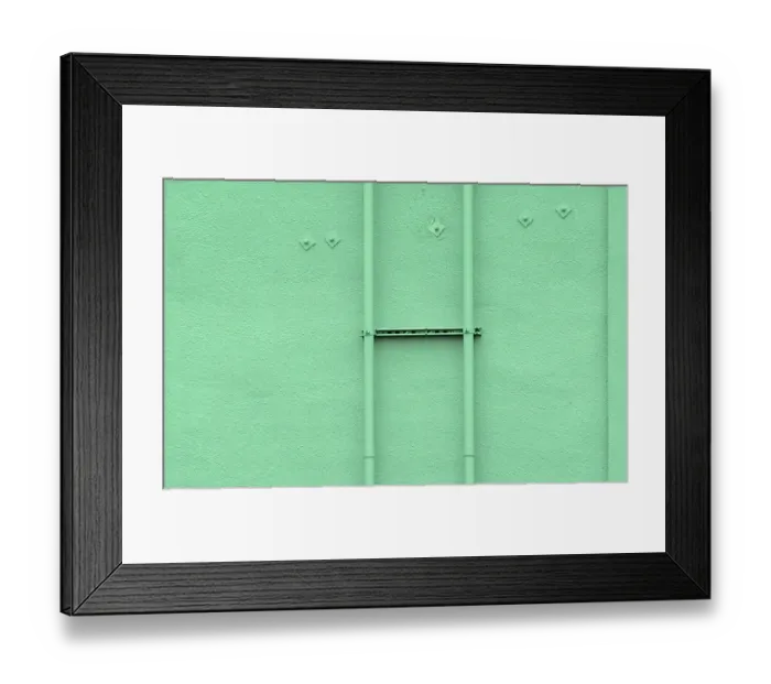 Framed Print : Wall and Pipes