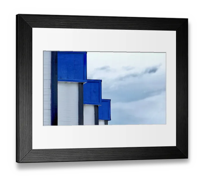 Framed Print : Three Blue Squares Framed Print : Three Blue Squares