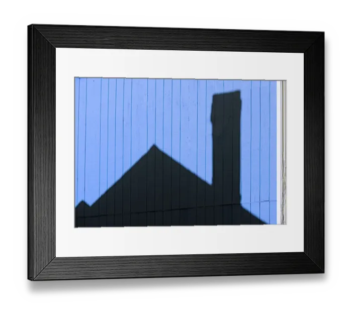 Framed Print : Shadows on Blue Framed Print : Shadows on Blue