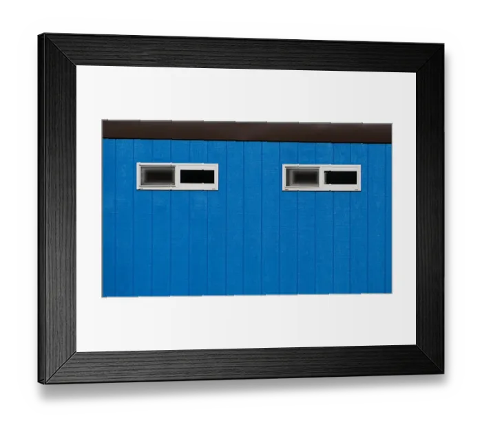 Framed Print : Blue Dyed Wall Framed Print : Blue Dyed Wall