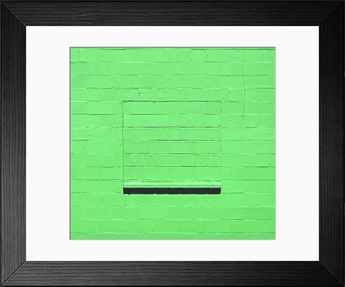 Framed Print : Green Concrete Glass Framed Print : Green Concrete Glass