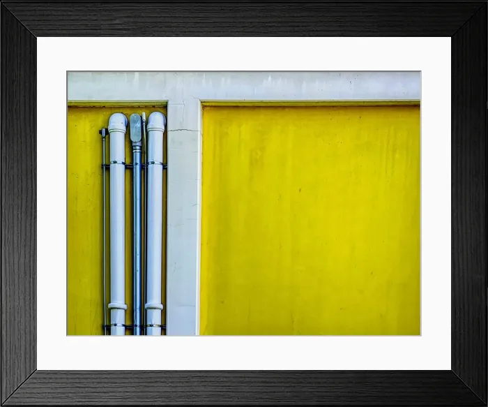 Framed Print : Polluted Yellow Wall