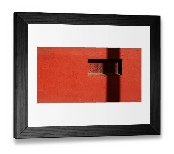 Framed Print : Shadow on Red