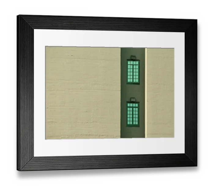 Framed Print : Two Windowed Wall