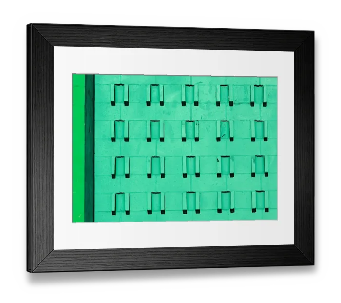 Framed Print : Lime Green Studded Wall Framed Print : Lime Green Studded Wall