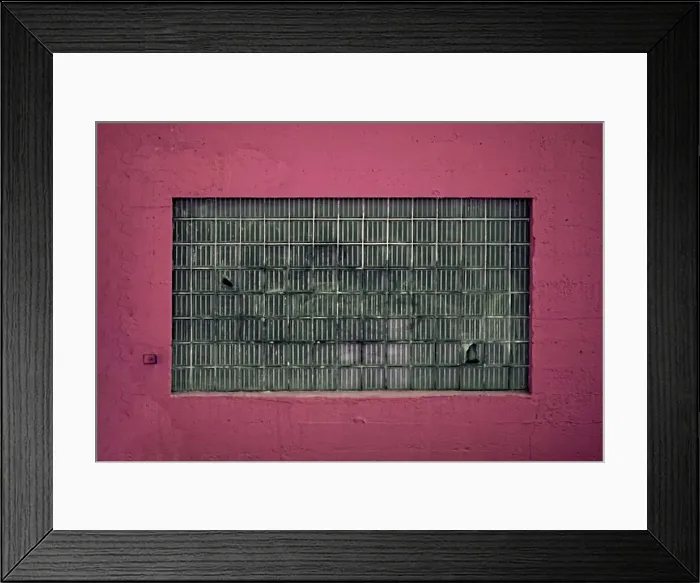 Framed Print : Red Framed Window Framed Print : Red Framed Window