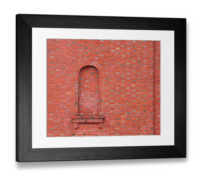 Framed Print : Red Brick Window