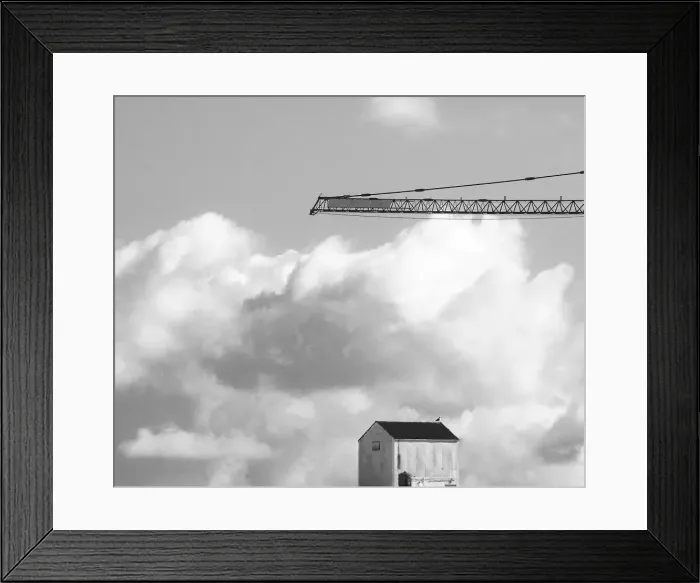 Framed Print : Crane and Cloud Framed Print : Crane and Cloud