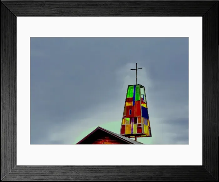Framed Print : Candy Colored Steeple Framed Print : Candy Colored Steeple