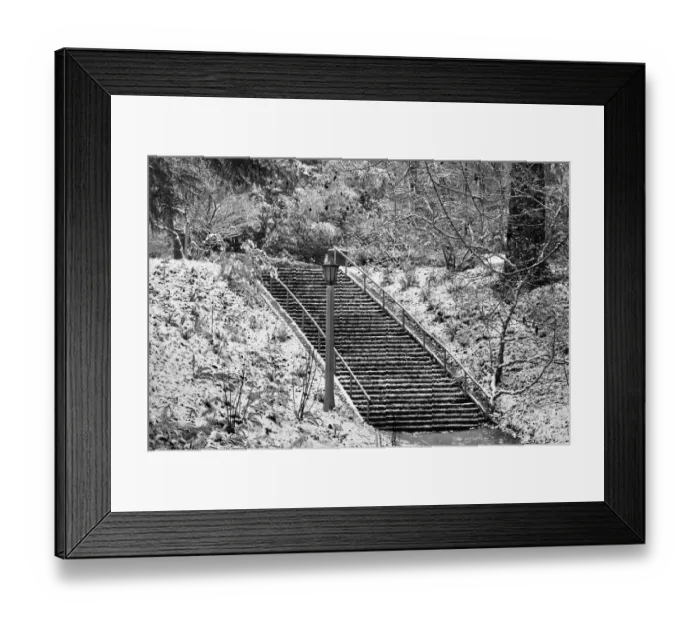 Framed Print : Winter Stairs Framed Print : Winter Stairs