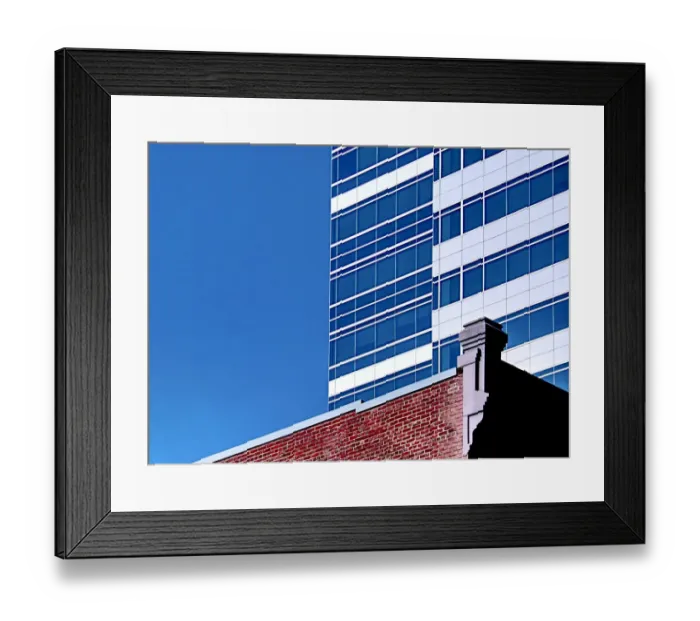 Framed Print : Brick and Blue