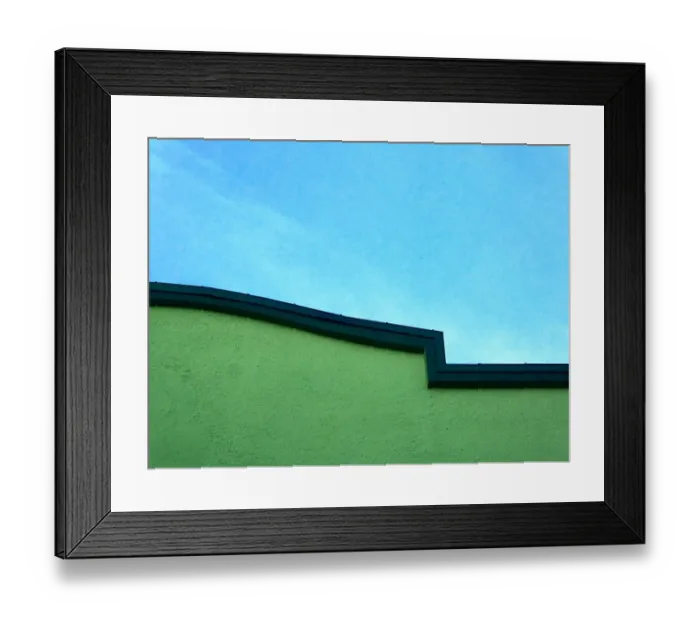 Framed Print : Green on Sky