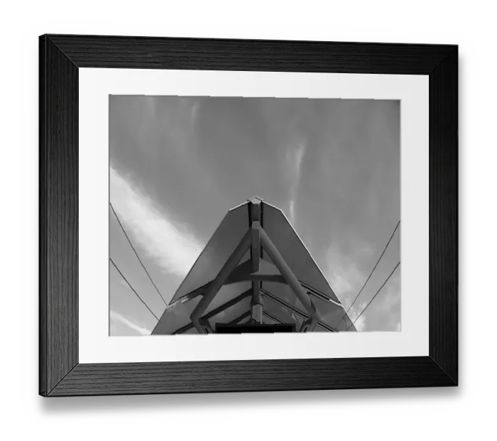 Framed Print : Clouds Over Bus Stop