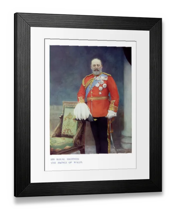 Framed Print : Antique color portrait of King Edward VII, The Prince of Wales Framed Print : Antique color portrait of King Edward VII, The Prince of Wales
