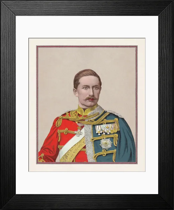 Framed Print : German Emperor Wilhelm II (1859-1941), chromolithograph, published in 1888 Framed Print : German Emperor Wilhelm II (1859-1941), chromolithograph, published in 1888