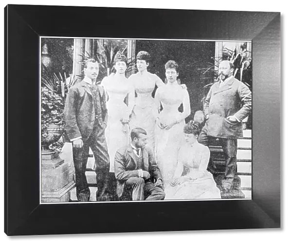 Antique photograph: Prince of Wales and Family