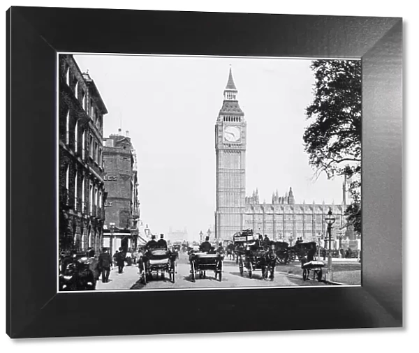 Antique photograph of London: Bridge Street, Westminster