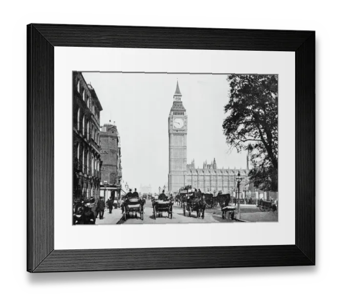 Framed Print : Antique photograph of London: Bridge Street, Westminster Framed Print : Antique photograph of London: Bridge Street, Westminster