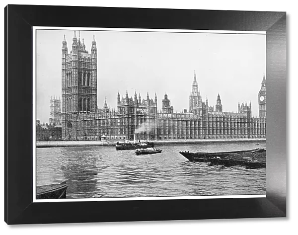 Antique travel photographs of London: House of Parliament