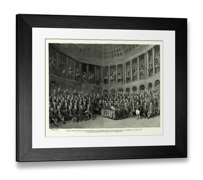 Framed Print : Henry Grattan, Declaration of the Irish Rights, 18th Century Framed Print : Henry Grattan, Declaration of the Irish Rights, 18th Century