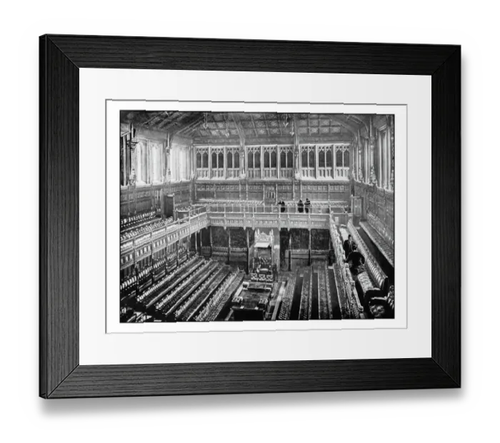 Framed Print : Antique Londons photographs: Interior of the House of Commons
