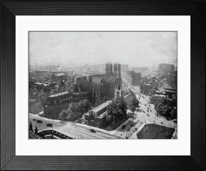 Framed Print : Antique photograph of the British Empire: Westminster Abbey from top of Clock Tower Framed Print : Antique photograph of the British Empire: Westminster Abbey from top of Clock Tower