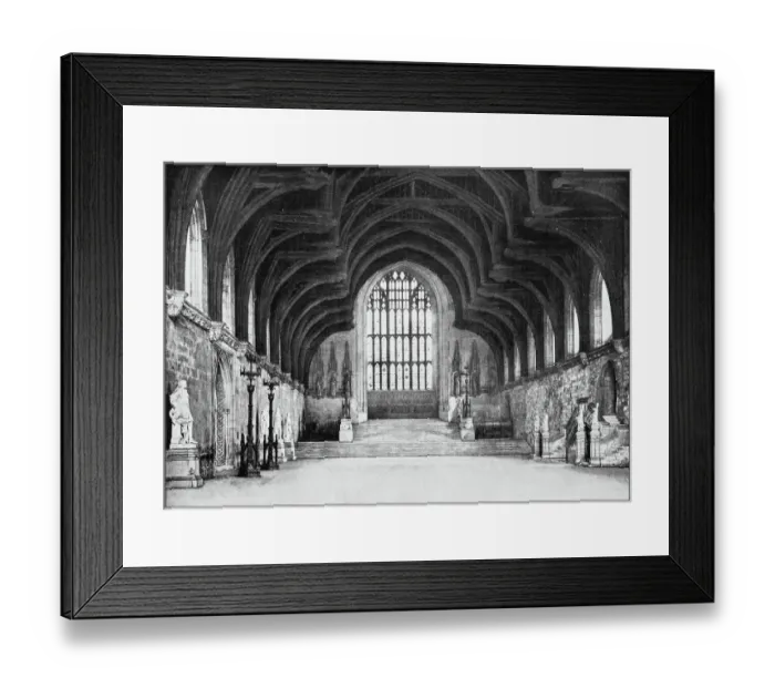 Framed Print : Antique photograph of London: Westminster Hall