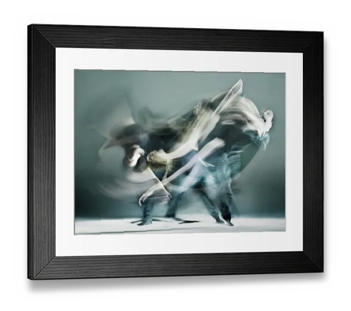 Framed Print : Duet. The image shows a continuous flow a two dancers in a fierce duet Framed Print : Duet. The image shows a continuous flow a two dancers in a fierce duet