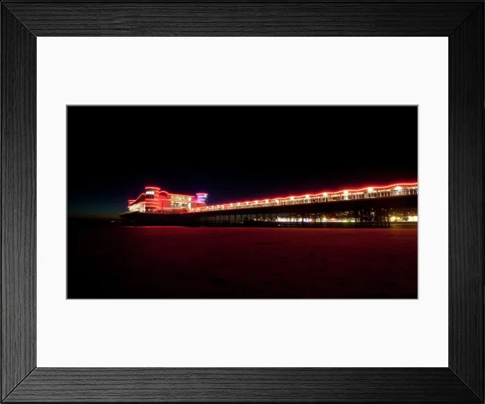 Framed Print : Weston Super Mare Pier at night Framed Print : Weston Super Mare Pier at night
