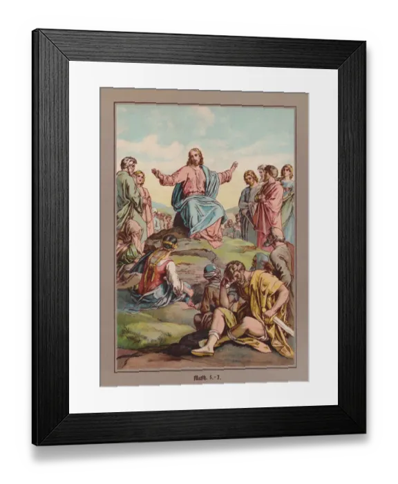 Framed Print : The Sermon on the Mount, chromolithograph, published ca. 1880 Framed Print : The Sermon on the Mount, chromolithograph, published ca. 1880