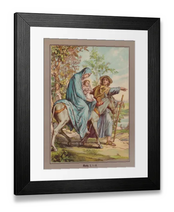Framed Print : The Flight into Egypt, chromolithograph, published ca. 1880 Framed Print : The Flight into Egypt, chromolithograph, published ca. 1880