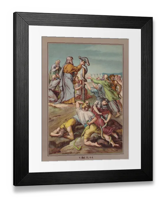 Framed Print : The Brazen Serpent, chromolithograph, published in 1900 Framed Print : The Brazen Serpent, chromolithograph, published in 1900