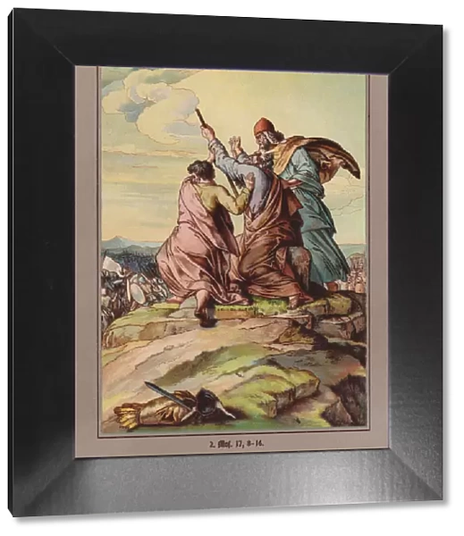 Israels victory over the Amalekites, chromolithograph, published in 1900