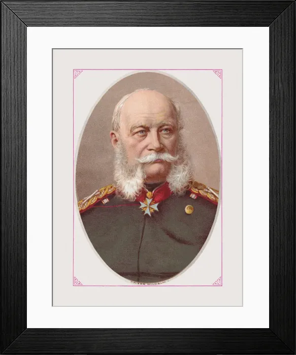 Framed Print : William I (German emperor, 1797-1871), chromolithograph, published in 1887 Framed Print : William I (German emperor, 1797-1871), chromolithograph, published in 1887